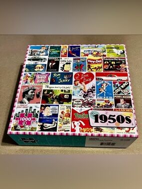 Re-marks 1950s Pop Culture Puzzle,
1000-Piece Family Jigsaw Puzzle, Complete